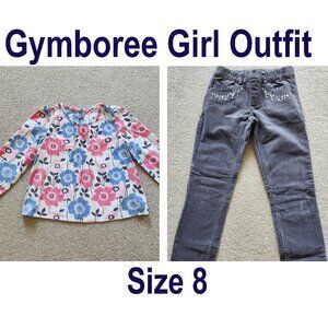 ✨ Gymboree Girls’ Sweet Corduroy Outfit – Size 8 ✨